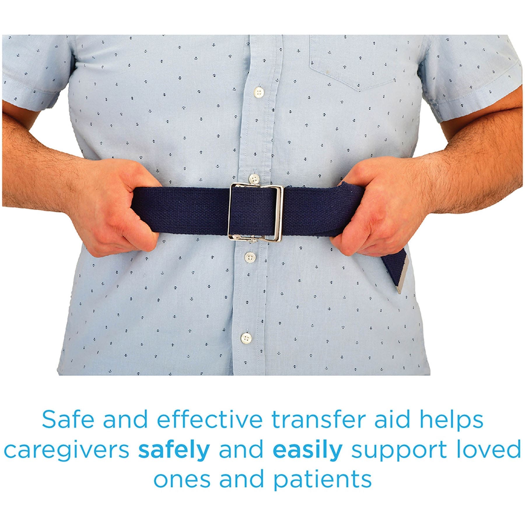 Gait Belt 72" Metal Buckle - Image 2
